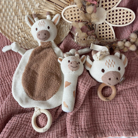 Spieluhr, Schmusetuch & Rassel Gigi Giraffe personalisiert