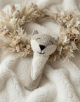 Boîte à musique, doudou et hochet Fredi le renard personnalisés