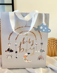 Sac cadeau pour bébé garçon, bleu, 26 x 32 x 14 cm