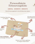 Erinnerungskiste personalisiert Arche Noah zur Taufe bunt