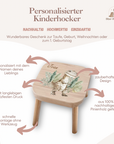 Farbiger Kinderhocker personalisiert Dino