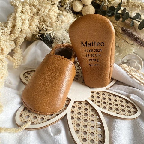 Scarpette da gattonare Matteo personalizzate