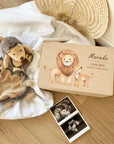 Scatola dei ricordi personalizzata con leone colorato