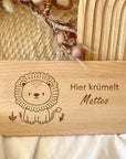Frühstücksbrettchen personalisiert Löwe