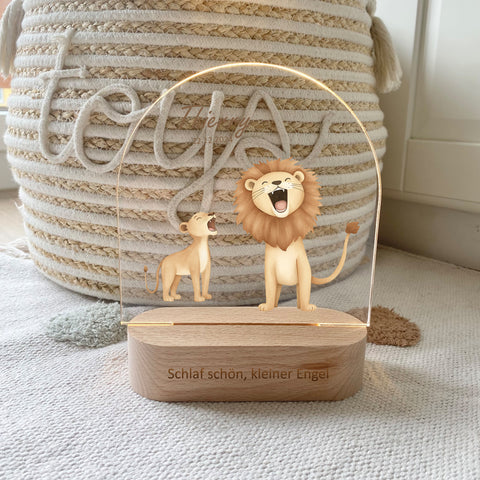 Luce notturna colorata personalizzata con leone