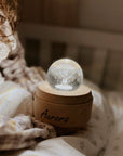 Carillon con luce notturna e sfera di cristallo 3D personalizzata con cervo