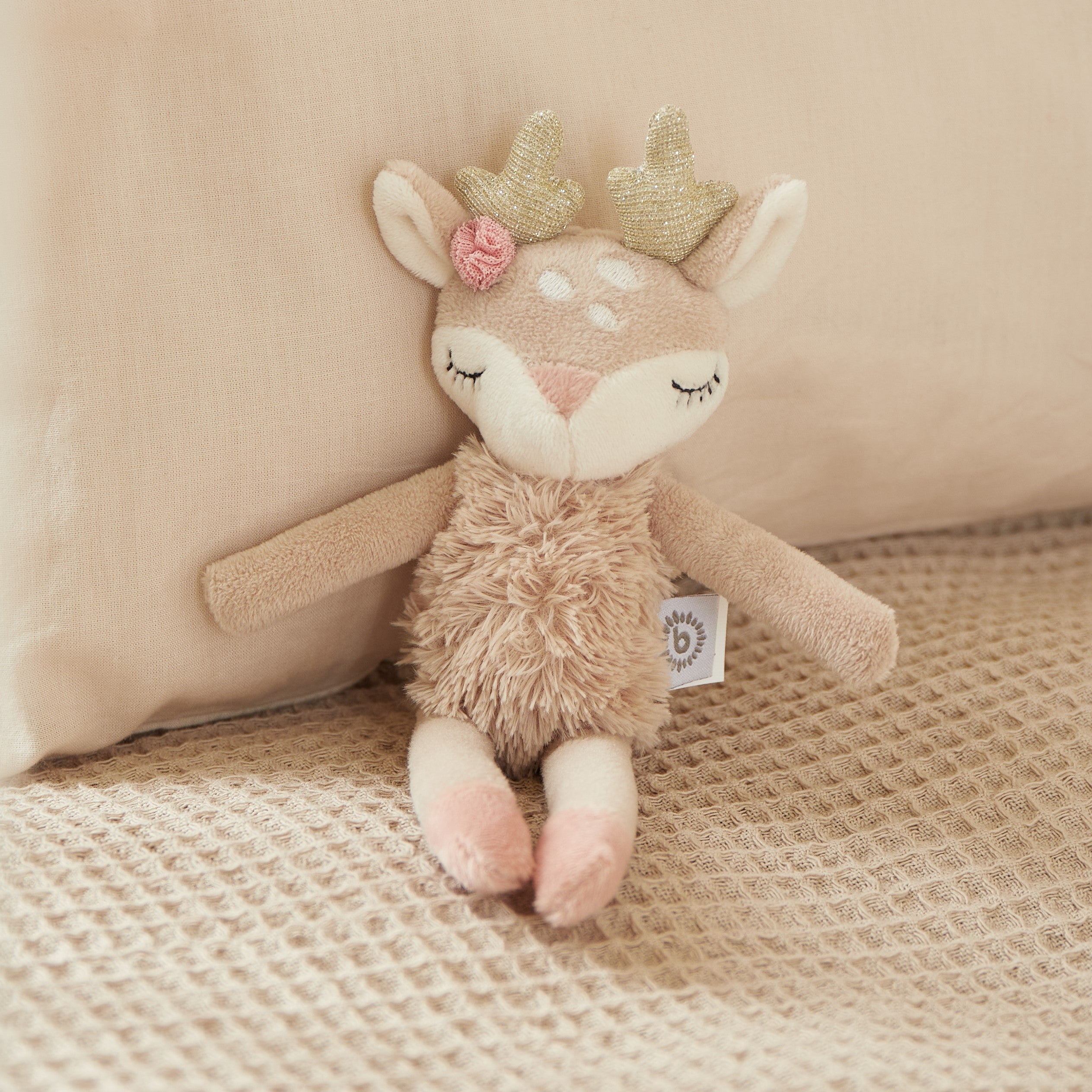 Knistertuch, Greifring & Spielfigur Reh Ella personalisiert