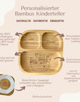 Bambus Kinderteller personalisiert Arche Noah