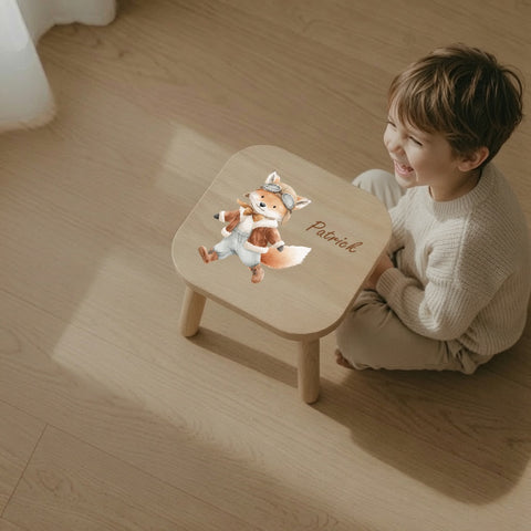Farbiger Kinderhocker personalisiert Abenteurer