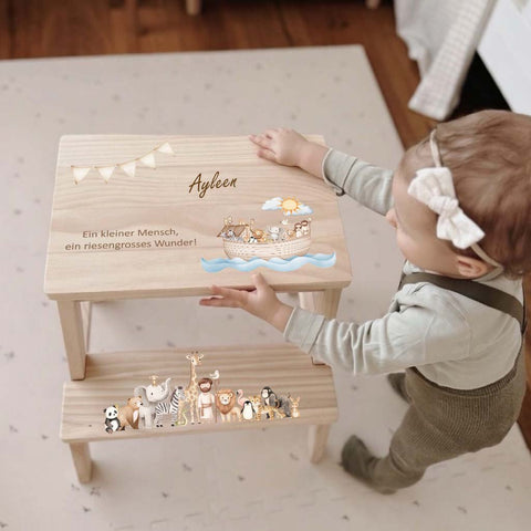 Tabouret coloré personnalisé « Arche de Noé »