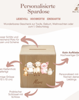 Spardose / Kässeli personalisiert Bauernhoftiere bunt