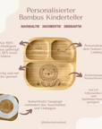 Bambus Kinderteller personalisiert Löwe
