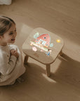 Farbiger Kinderhocker personalisiert Bauernhof