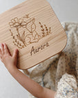 Sgabello per bambini personalizzato con cervo sdraiato