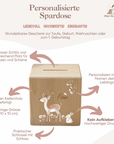 Spardose / Kässeli personalisiert Reh farbig