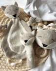 Boîte à musique, doudou et hochet Fredi le renard personnalisés