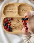 Bambus Kinderteller personalisiert Tipizelt