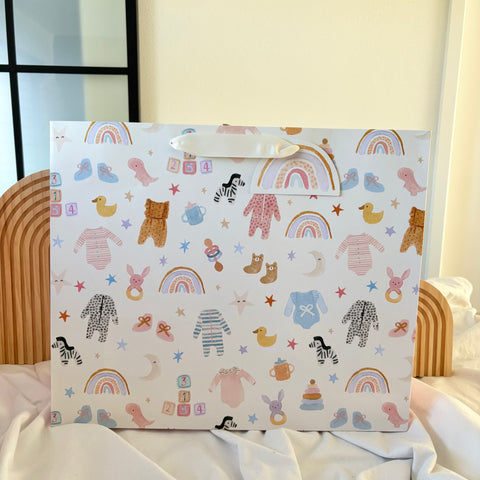 Geschenketasche XXL Geburt 42 x 35 x 13 cm