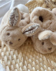 Coffret cadeau personnalisé comprenant un doudou et des chaussons pour bébé « Lapin »