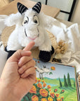 Set personalizzato Charly: libro profumato, peluche e sgabello per bambini