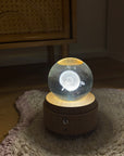 Carillon con luce notturna e sfera di cristallo 3D personalizzata con soffione