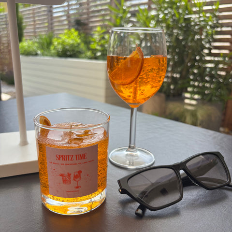 Bougie Aperol Spritz avec inscription