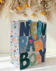 Geschenketasche New Baby Boy blau 26 x 32 x 14 cm