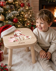 Farbiger Kinderhocker personalisiert Nussknacker Weihnachtskollektion