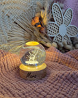 Nachtlicht mini mit 3D-Kristallkugel personalisiert Hirsch