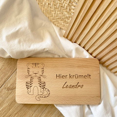 Frühstücksbrettchen personalisiert Tiger