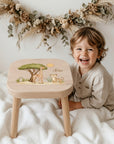 Sgabello colorato per bambini personalizzato Safari