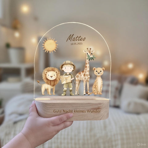 Luce notturna colorata personalizzata Safari