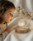 Mini veilleuse avec boule de cristal 3D personnalisée « Voie lactée »
