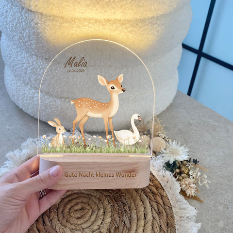 Luce notturna colorata personalizzata con Bambi
