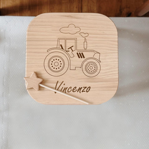 Sgabello per bambini personalizzato con trattore