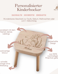 Kinderhocker personalisiert Hase mit Blume