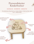 Kinderhocker personalisiert Reh liegend