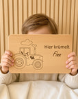 Frühstücksbrettchen personalisiert Traktor