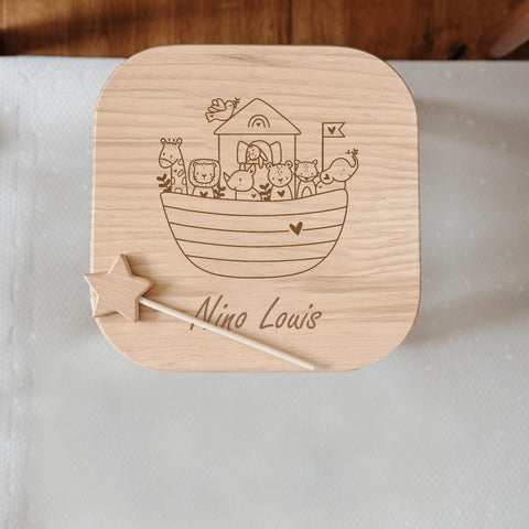 Tabouret pour enfant personnalisé « L'Arche de Noé »
