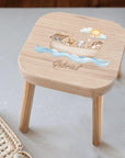 Tabouret coloré pour enfant personnalisé « Arche de Noé »