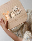 Farbiger Kinderhocker personalisiert Waldtiere
