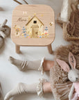 Sgabello colorato per bambini personalizzato con casetta dei topolini