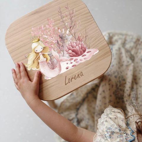 Sgabello colorato per bambini personalizzato con sirena