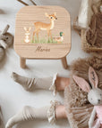 Farbiger Kinderhocker personalisiert Bambi