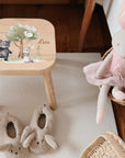 Sgabello colorato per bambini personalizzato "Magia del bosco"