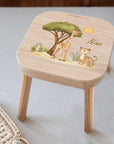 Farbiger Kinderhocker personalisiert Safari