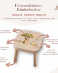 Farbiger Kinderhocker personalisiert Safari