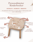 Farbiger Kinderhocker personalisiert Reh