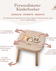 Farbiger Kinderhocker personalisiert Waldtiere