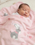 Copertina per neonati personalizzata "Sterntaler" in peluche e cotone beige, verde, giallo, rosa
